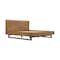 Armen Living Aldo King Size Brown Oak Wood Platform Bed Frame with Black Metal Legs LCAOBDBRKG - alternate 3